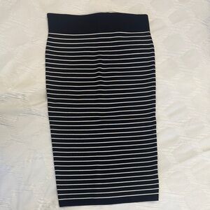 Striped Black and White Women's Bandu Skirt